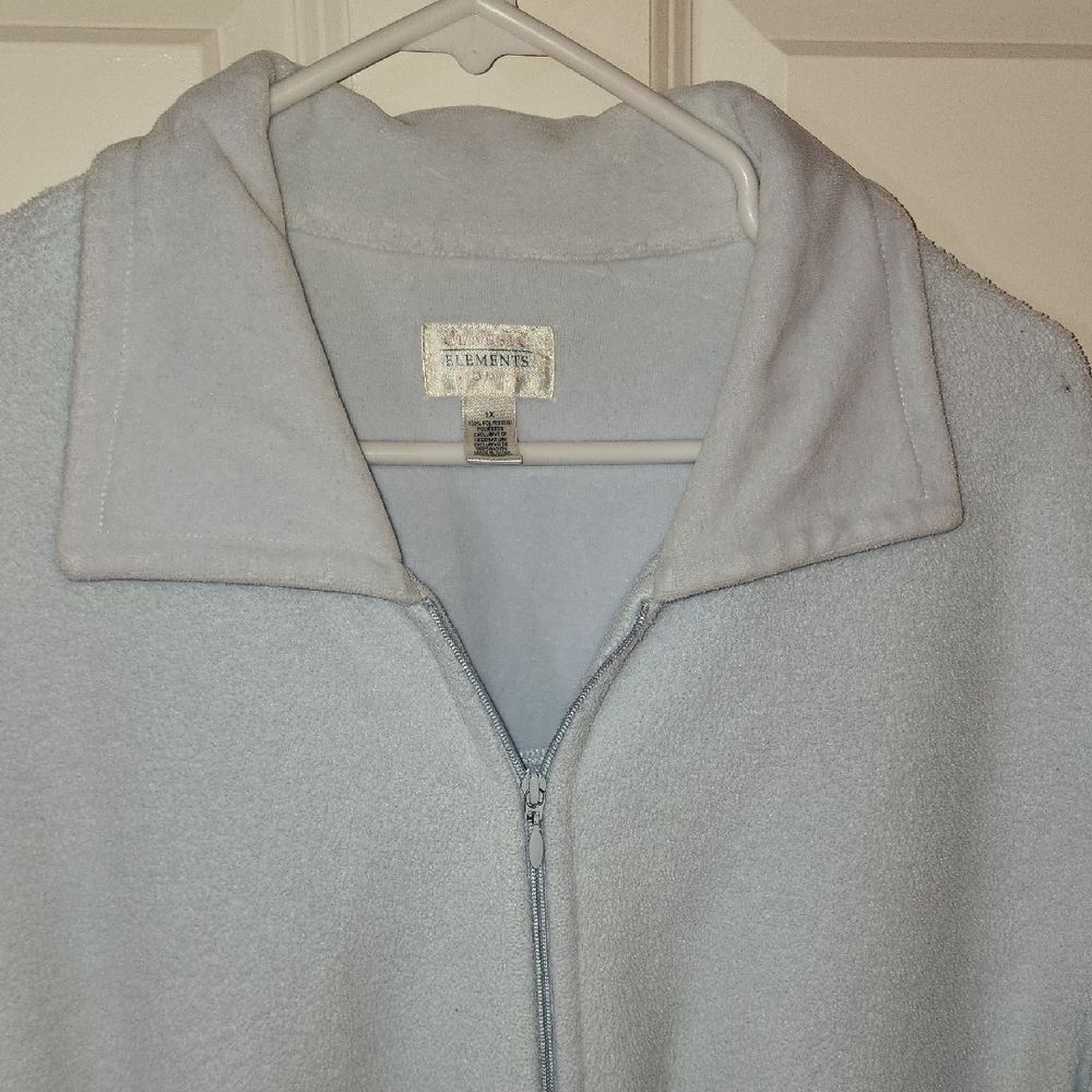Classic Elements Light Blue Fleece Robe - Picture 2 of 6